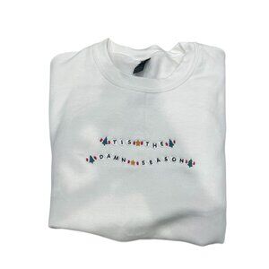 Tis The Damn Season Holliday Embroidered Sweatshirt